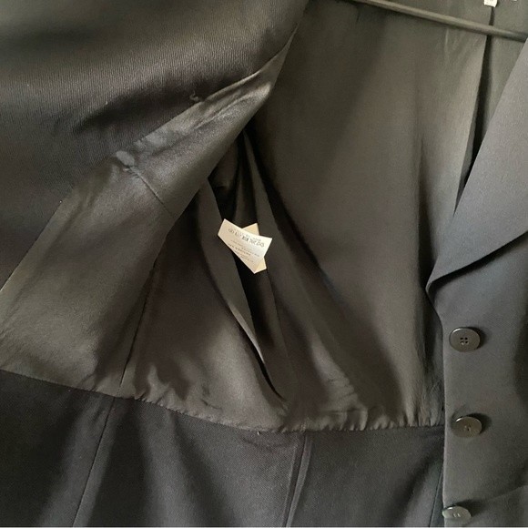 Armani Collezioni Black Twill Wool Peplum Jacket - Picture 6 of 10